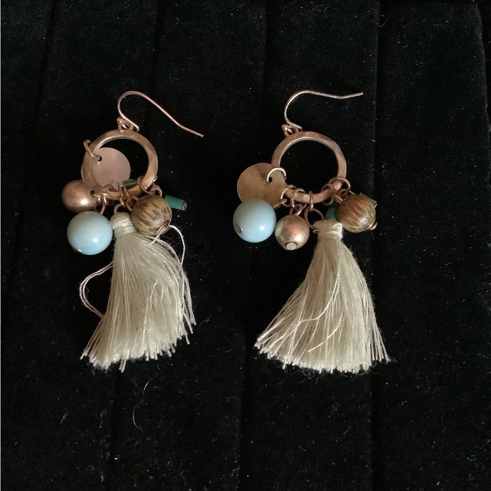 Boho Fringe Beaded Dangle Earrings